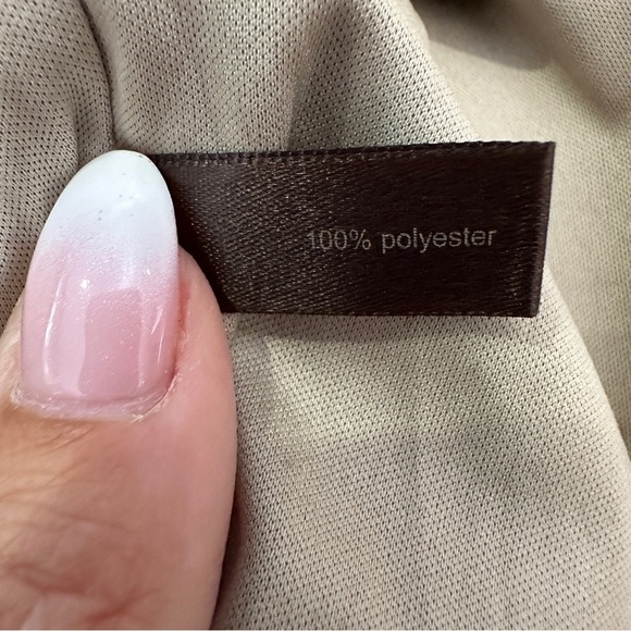 The Limited Black & Beige Chevron Print Belted Shift Dress Size 10 - Picture 11 of 14